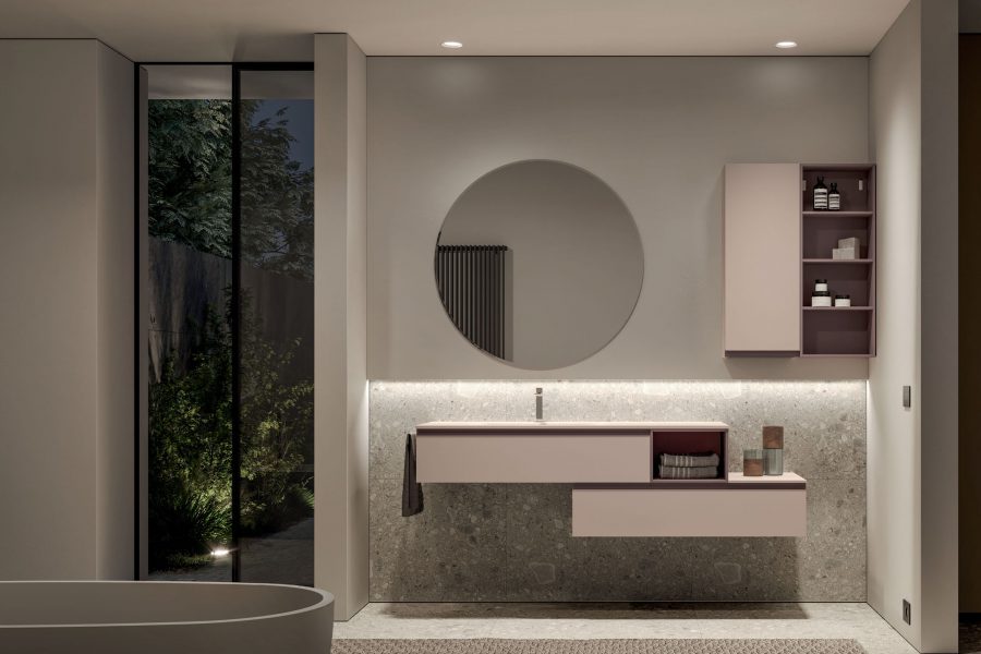 My time y Spazio Time: una renovación de estilo para el mobiliario del baño y un espacio lavandería con un diseño versátil, modular y personalizable