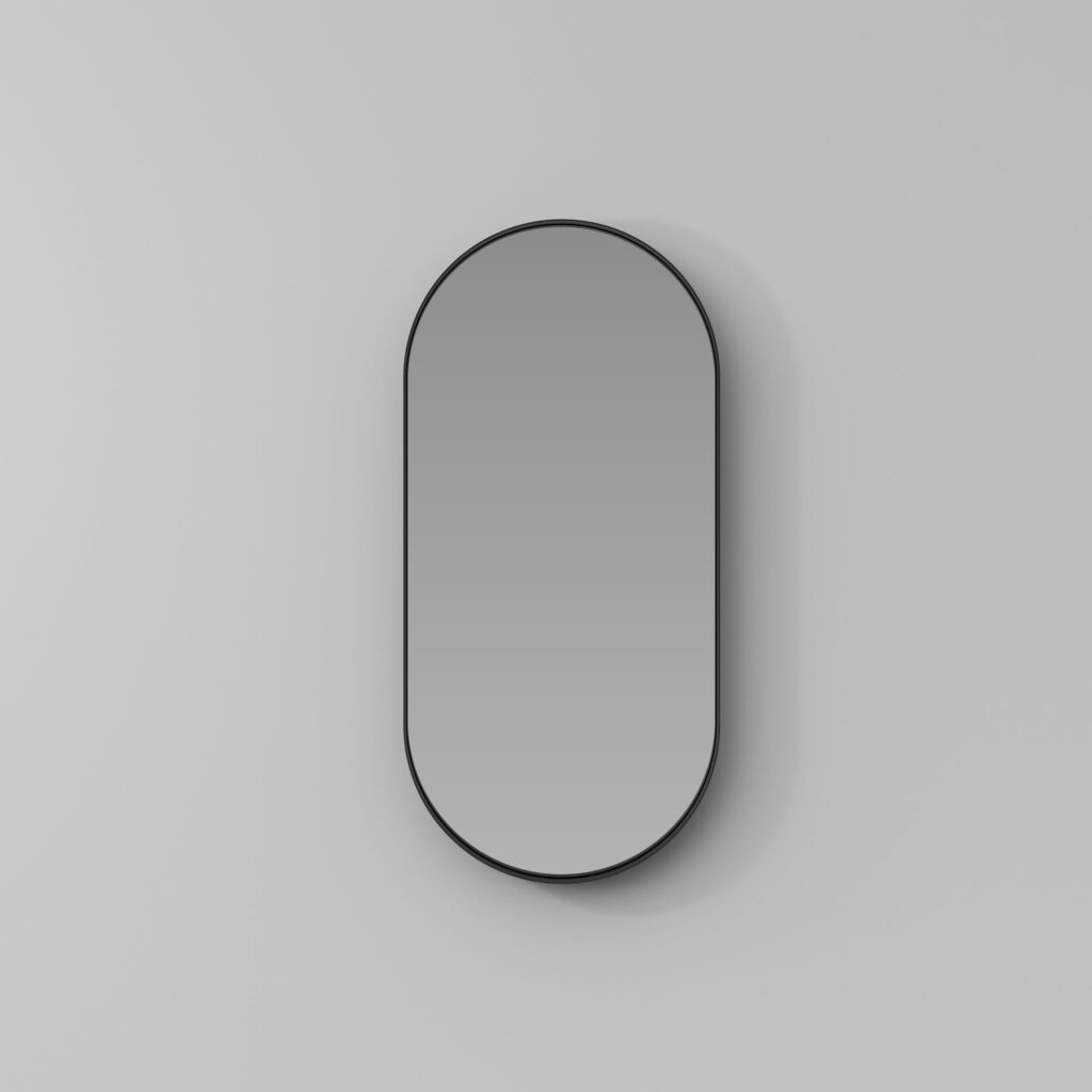 Espejo ovalado Asola con marco metálico  - Ideagroup
