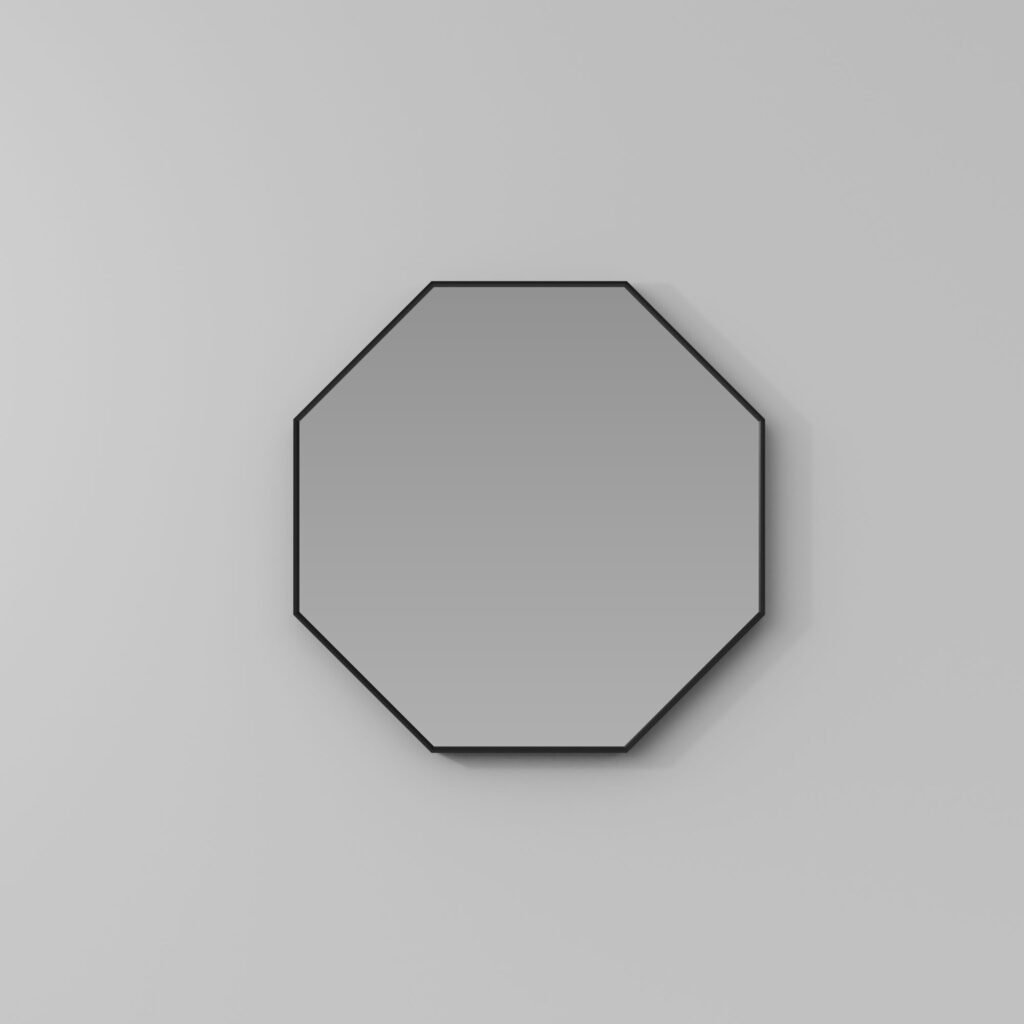 Espejo octagonal Ottagono con bastidor de aluminio  - Ideagroup