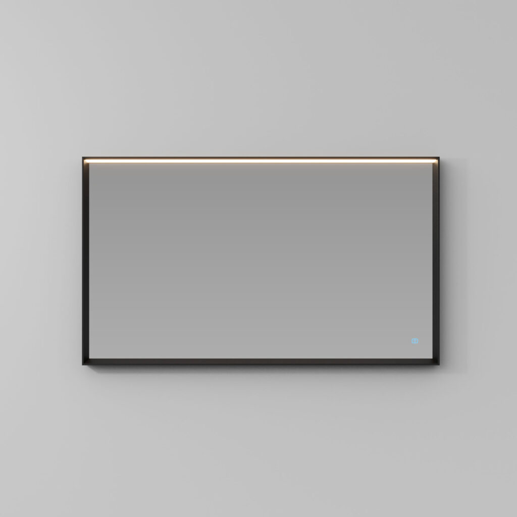 Espejo rectangular Tecnica con bastidor de aluminio y luz integrada   - Ideagroup