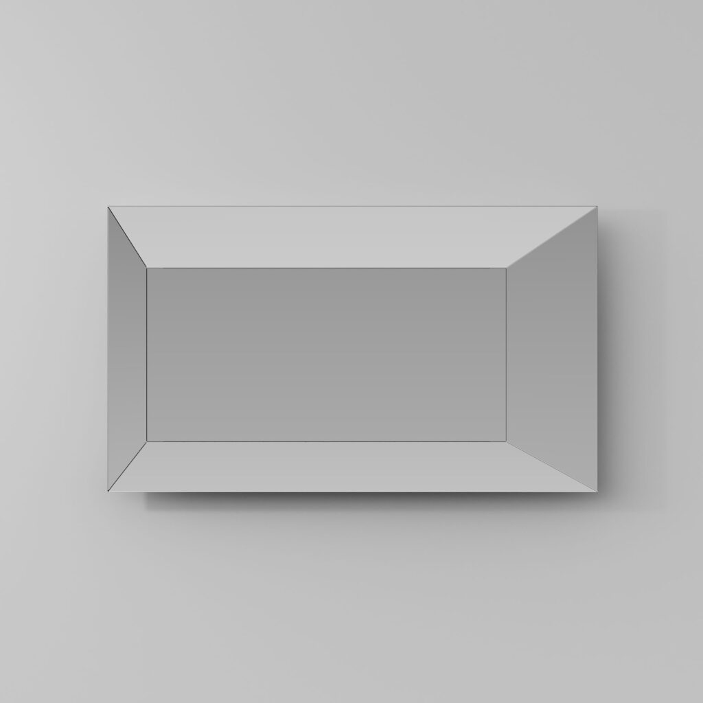 Espejo rectangular Trapezio con bastidor de aluminio  - Ideagroup