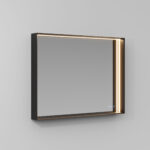 Espejo rectangular Pigreco con bastidor de aluminio e iluminación integrada  - Ideagroup