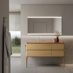 Espejo rectangular Dual h 70 con iluminación integrada  - Ideagroup