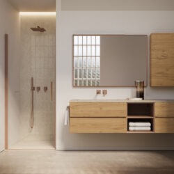 Espejo rectangular Frame con bastidor de aluminio  - Ideagroup