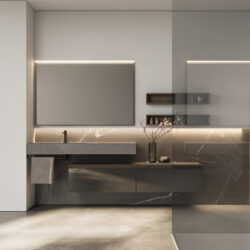 Espejo rectangular Frame con bastidor de aluminio  - Ideagroup