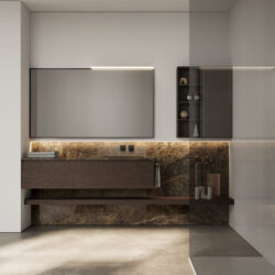 Espejo rectangular Frame con bastidor de aluminio  - Ideagroup