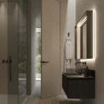 Espejo rectangular Pigreco retroiluminado con bastidor de aluminio e iluminación integrada  - Ideagroup