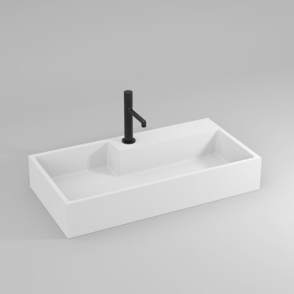Lavabo Cubik sobre encimera