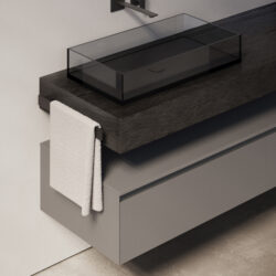 Lavabo Light sobre encimera, de cristal  - Ideagroup