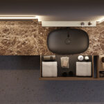 Lavabo Pool sobre encimera, de cerámica  - Ideagroup