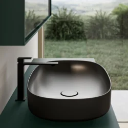 Lavabo Pool sobre encimera, de cerámica  - Ideagroup