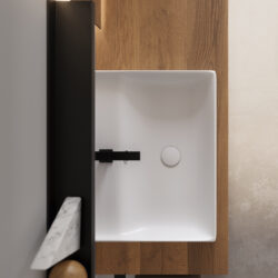 Lavabo Touch sobre encimera, de cerámica  - Ideagroup