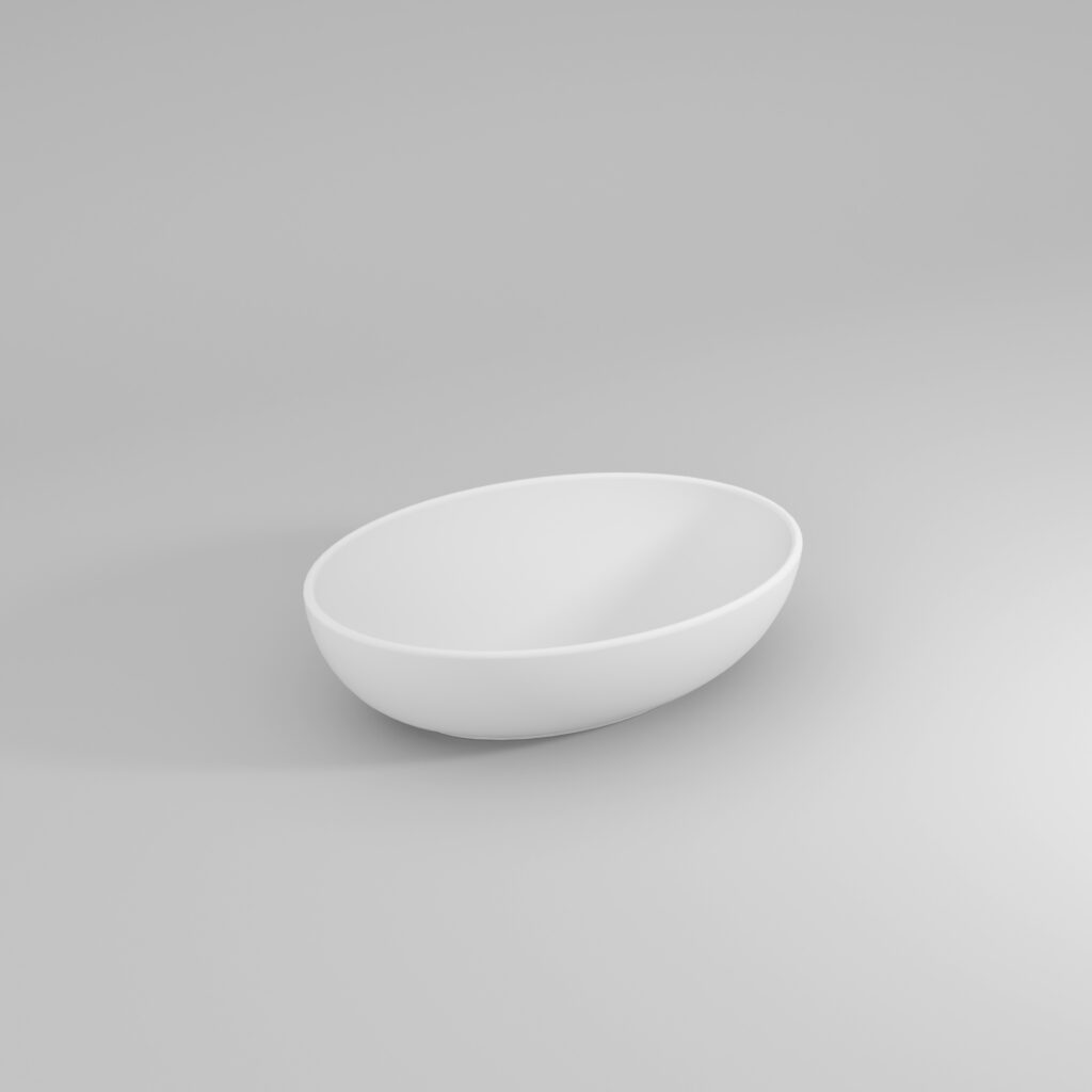 Lavabo Mini-Softly sobre encimera, de cerámica  - Ideagroup