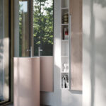 Lavabo independiente Cilindro de Cristalplant, con orificio para grifo.  - Ideagroup