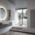Lavabo semiempotrado Slim 60, de cerámica  - Ideagroup