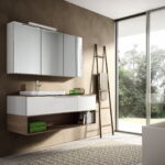 Lavabo empotrado Slim sobre encimera, de cerámica  - Ideagroup