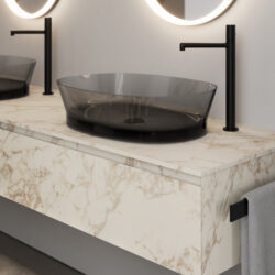 Lavabo rectangular Habe, de Khromalite  - Ideagroup