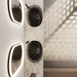 Lavabo rectangular Habe, de Khromalite  - Ideagroup