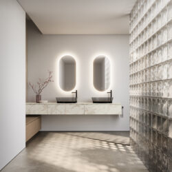 Lavabo rectangular Habe, de Khromalite  - Ideagroup