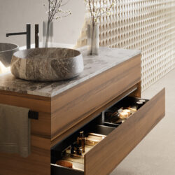 Lavabo Beauty sobre encimera, de mármol natural  - Ideagroup