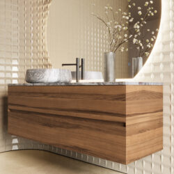 Lavabo Beauty sobre encimera, de mármol natural  - Ideagroup