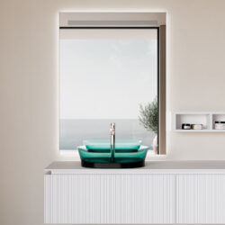 Lavabo rectangular Habe, de Khromalite  - Ideagroup
