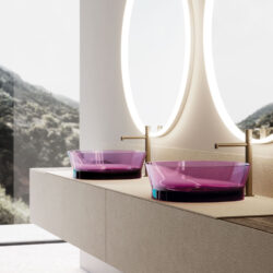 Lavabo cuadrado Habe, de Khromalite  - Ideagroup